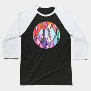 Purple & Peach Love - abstract painting in rainbow pastels Baseball T-Shirt
